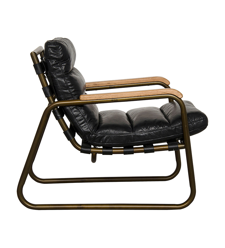 Noir Cowhide Arm Chair LEA-C0118-1D