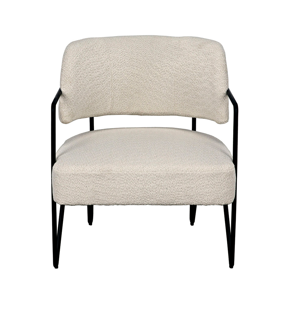 Noir Zeus Chair - Metal and Boucle Fabric LEA-C0469-1D