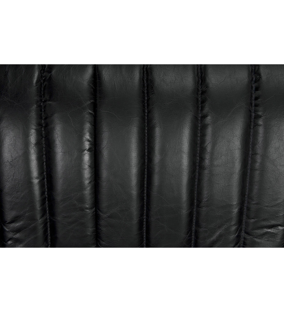 Hermes Leather Sofa, Black – High Fashion Home