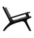 Noir Kamara Arm Chair - Black with Black Leather SOF293B