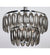 Noir Lolita Chandelier - Small - Chrome Finish and Glass LAMP577CR-S