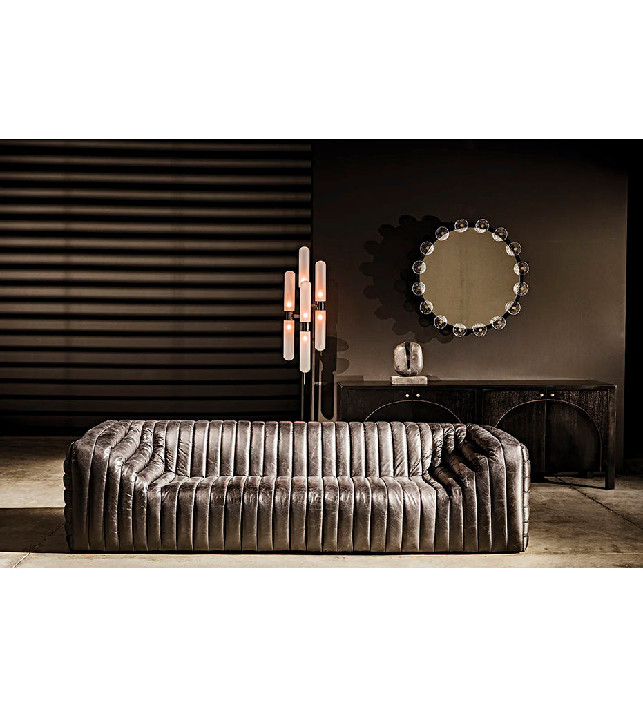 Hermes Leather Sofa, Black – High Fashion Home