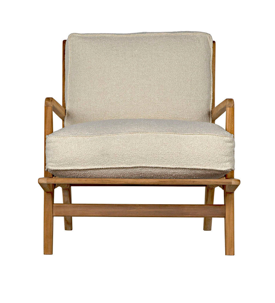 Noir Allister Chair - Off White Down Cushion SOF325T-WHT