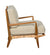 Noir Allister Chair - Off White Down Cushion SOF325T-WHT