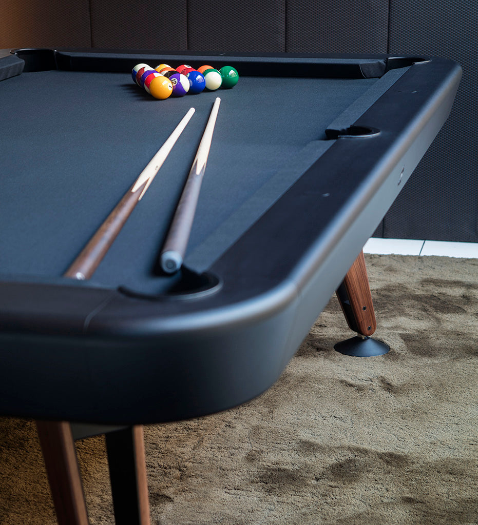 lifestyle, RS Barcelona Diagonal 8&#39; Indoor Pool Table - Black Frame DIPTA8-2N