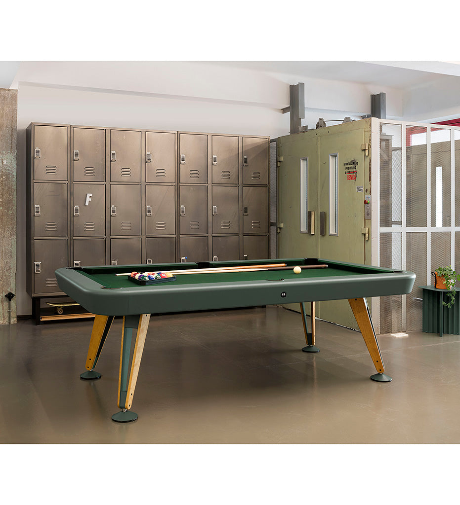 lifestyle, RS Barcelona Diagonal 8&#39; Indoor Pool Table - Green Frame DIPTA8-5N