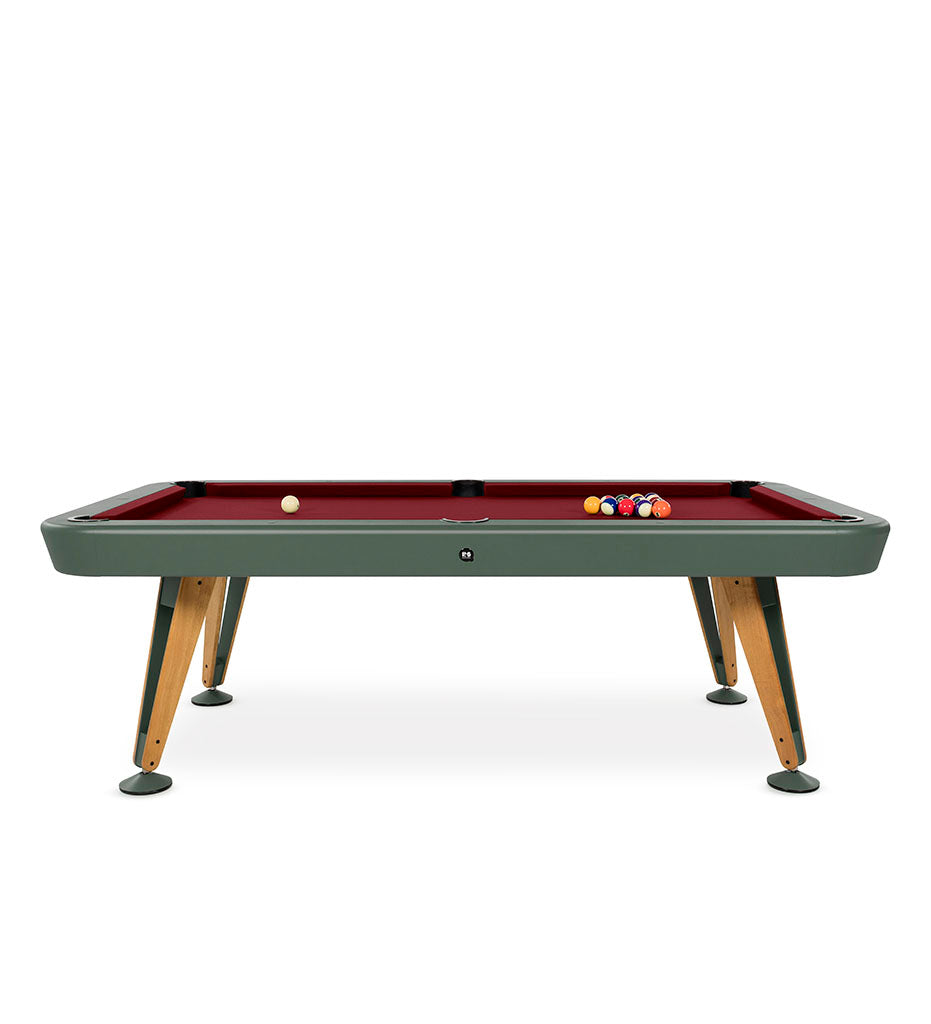 RS Barcelona Diagonal 8&#39; Indoor Pool Table - Green Frame DIPTA8-5N