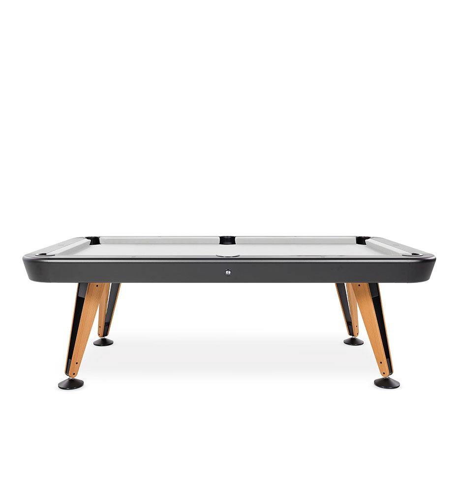 Diagonal 7&#39; Outdoor Pool Table - Black Frame