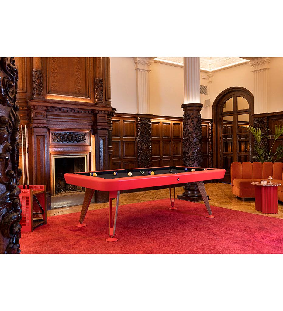 lifestyle, Diagonal 8&#39; Indoor Pool Table - Red Frame