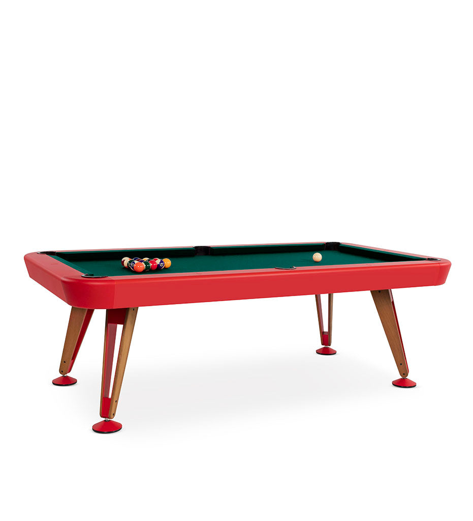 RS Barcelona Diagonal 7&#39; Indoor Pool Table - Red Frame DIPTA7-3N