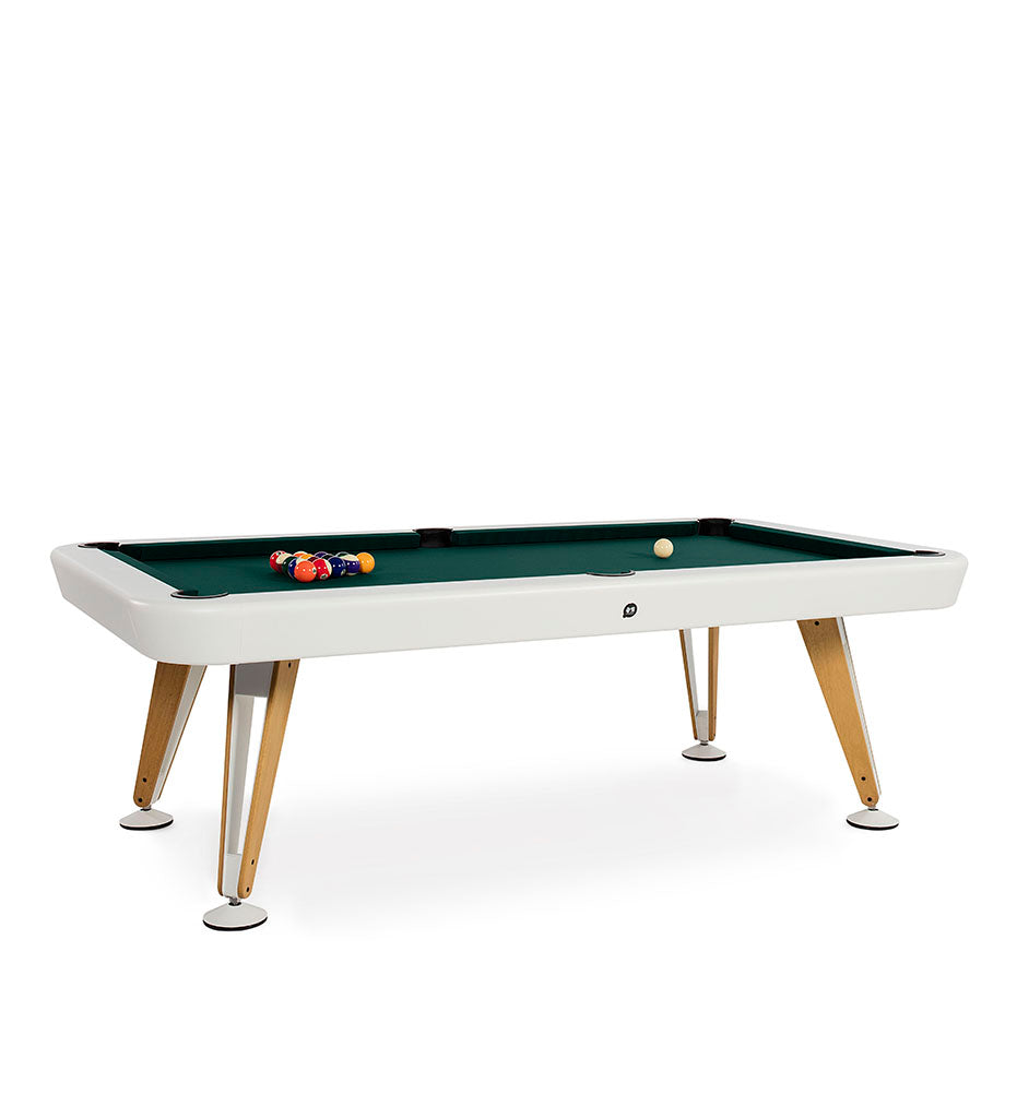 RS Barcelona Diagonal 8&#39; Indoor Pool Table - White Frame DIPTA8-1N