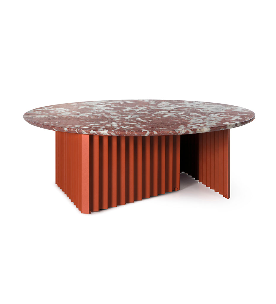 Plec Large Round Cocktail Table - Marble Top