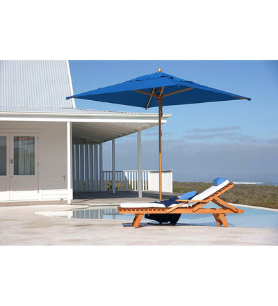 lifestyle, Woodline 7' x 10' Safari Rectangular Center Post Umbrella