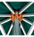 Woodline 11' Bravura Square Center Post Umbrella