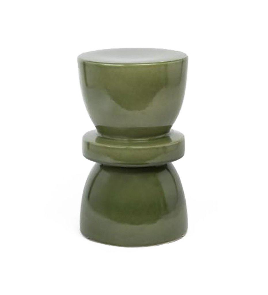 Made Goods Ceramic Stool,image:MDG Green Gloss # BINXGRN