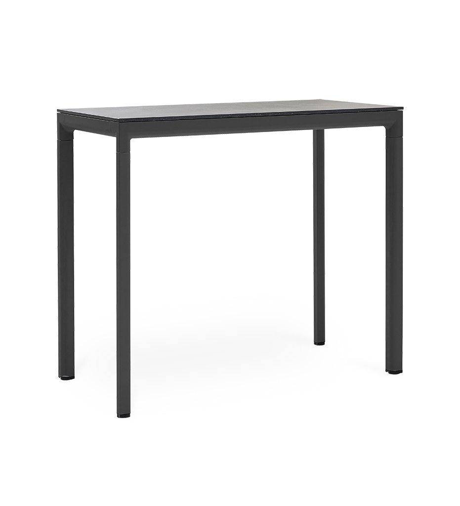 Cane-Line Drop Bar Table - Large,image:Lava Grey AL # 50404AL