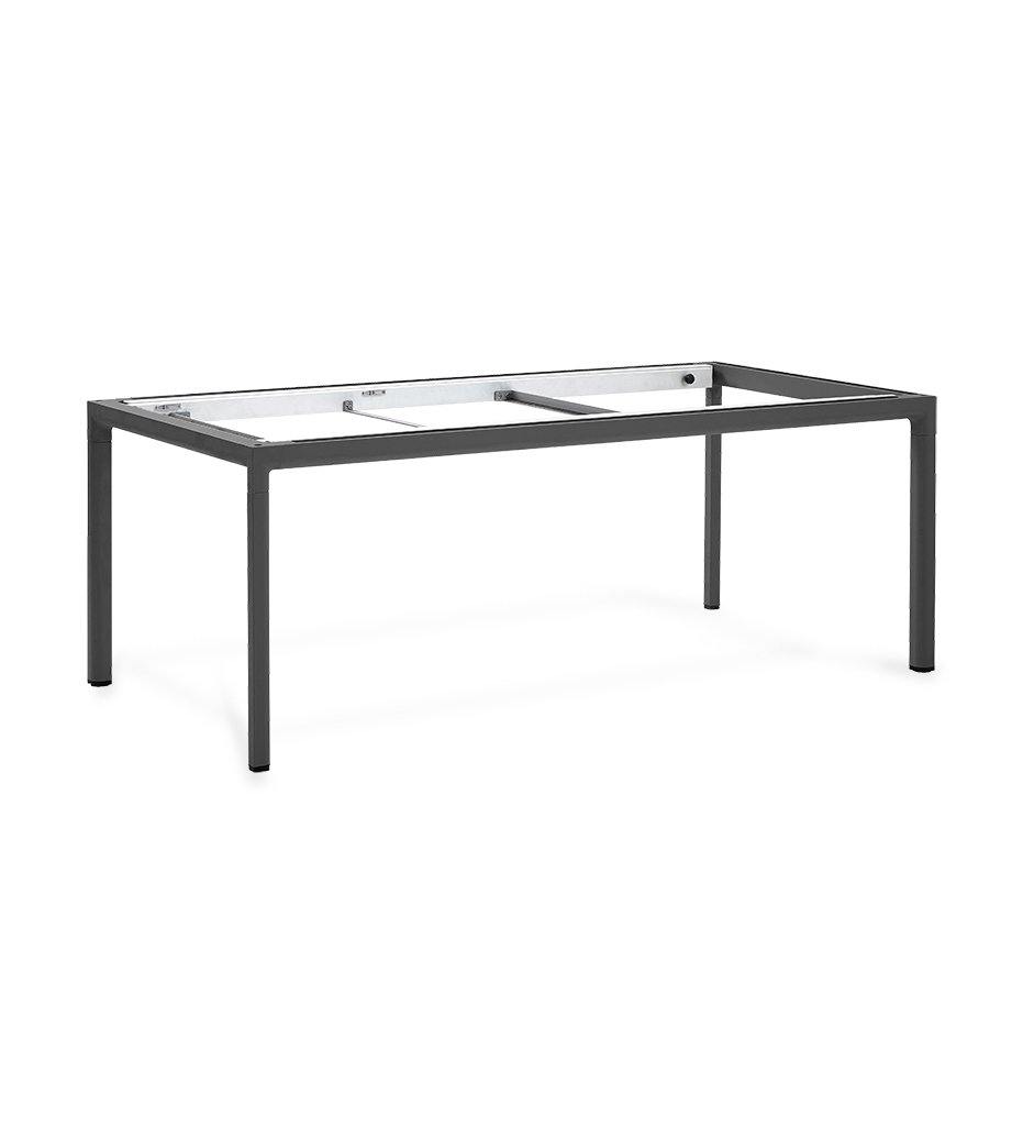 Cane-line Drop Outdoor Dining Table in Lava Grey Aluminum Base 50406AL