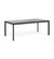 Cane-line Drop Outdoor Extension Dining Table in Lava Grey Aluminum Base and Black Fossil Ceramic Top 50407AL P091COB