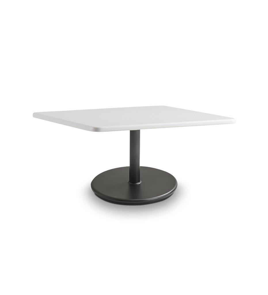 Cane-line Go Small Coffee Table with Lava Grey Base and White Top 5043AL P046AW