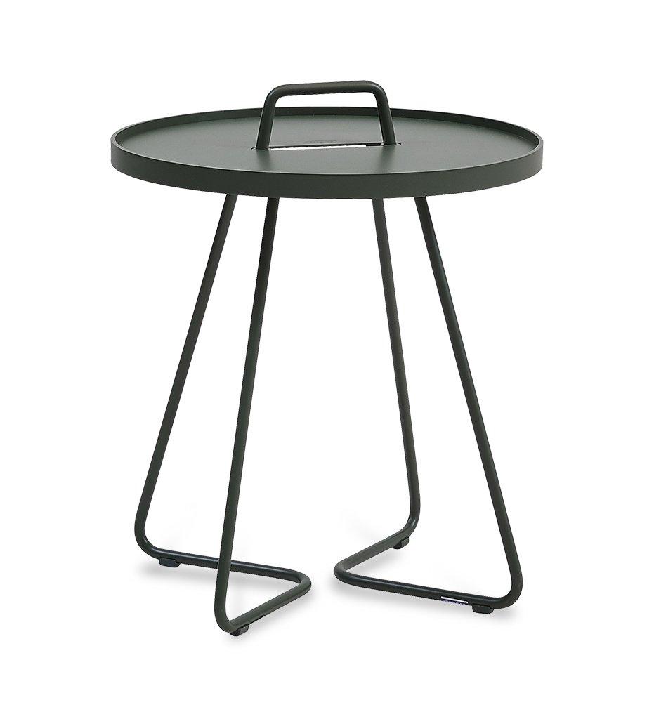 Cane-Line On the Move Outdoor Aluminum Side Table - Small,image:Dark Green ADG # 5065ADG