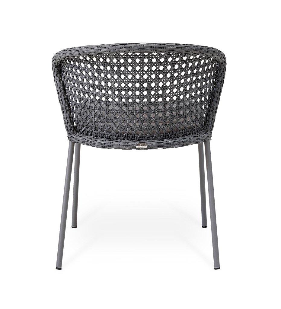 Cane-line Lean Outdoor Dining Chair - Light Grey French Weave All Weather Wicker Rattan 5410FAI