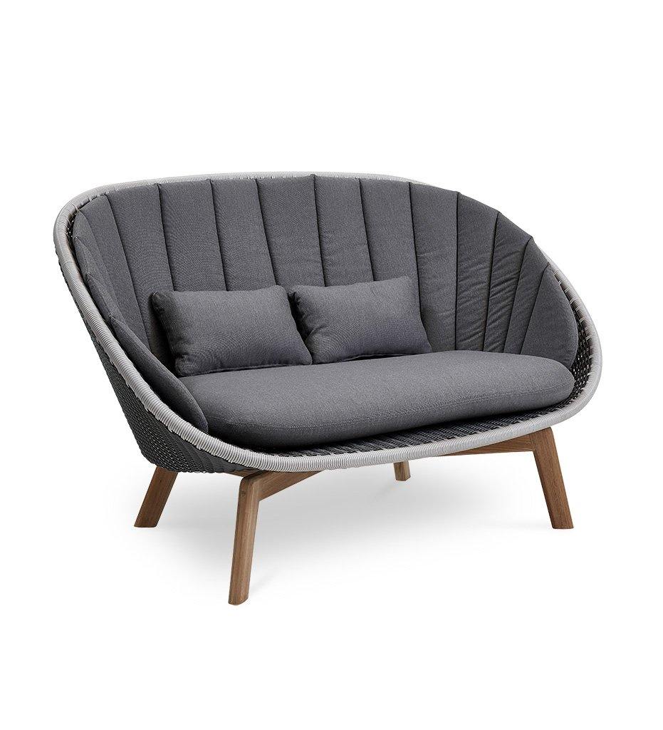 Cane-Line Peacock 2-Seater Sofa - Weave,image:Grey Natte YSN95 # 5558YSN95