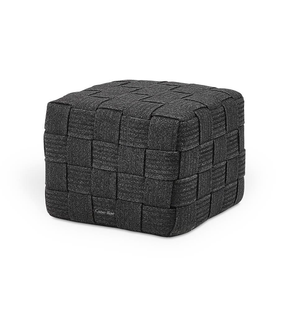 Cane-Line Cube Footstool - Soft Rope,image:Dark Grey RODG # 8340RODG