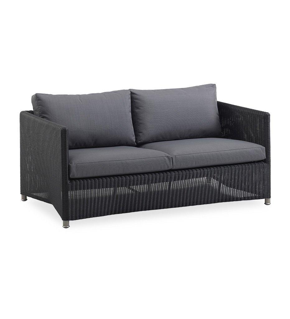 Cane-line Diamond Graphite All-Weather Weave 2-Seater Outdoor Sofa 8502LGSG