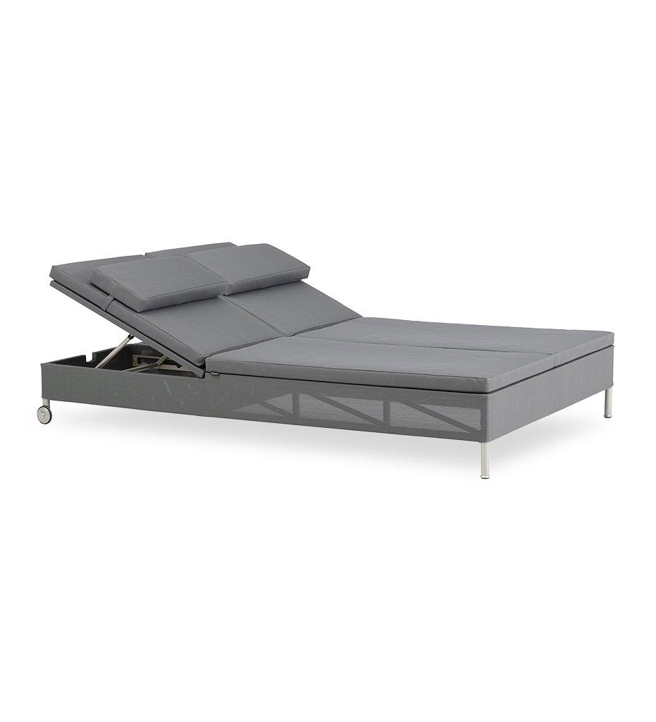Cane-line Rest Double Sunbed Outdoor Chaise Grey 8511TXG