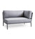 Cane-Line Conic 2-Seater Sofa - Left,image:Light Grey-Light Grey AI-AITL # 8533AIT