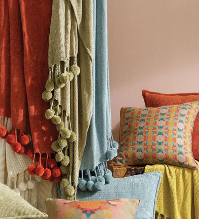 lifestyle, Annie Selke Bauble Chenille Spice Throw