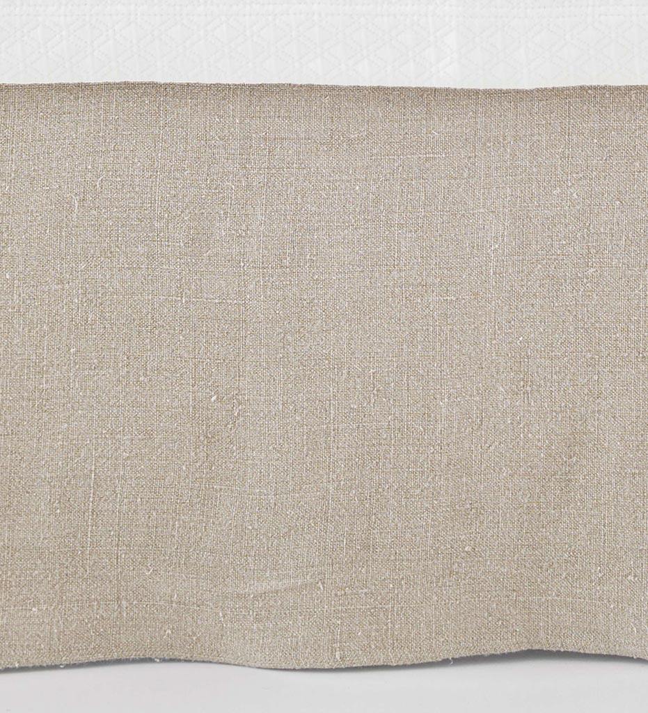 Annie Selke Stone-Washed Linen Natural Tailored Paneled Bed Skirt