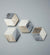 Geometric Marble Hexagon Coasters, Set of 4