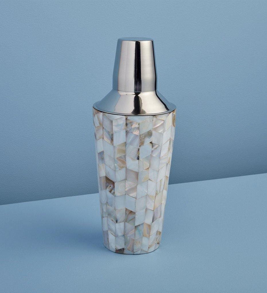 Pearl Shell Mosaic Cocktail Shaker