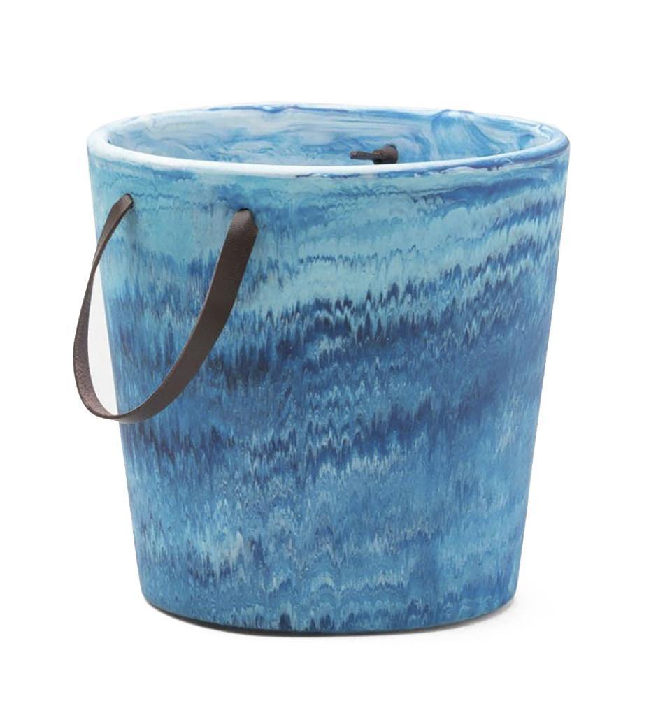 Wesley Blue Swirled Ice Bucket