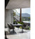 lifestyle, Cane-line Drop Outdoor Dining Table in Lava Grey Aluminum Base and Black Fossil Ceramic Top 50406AL P091COB