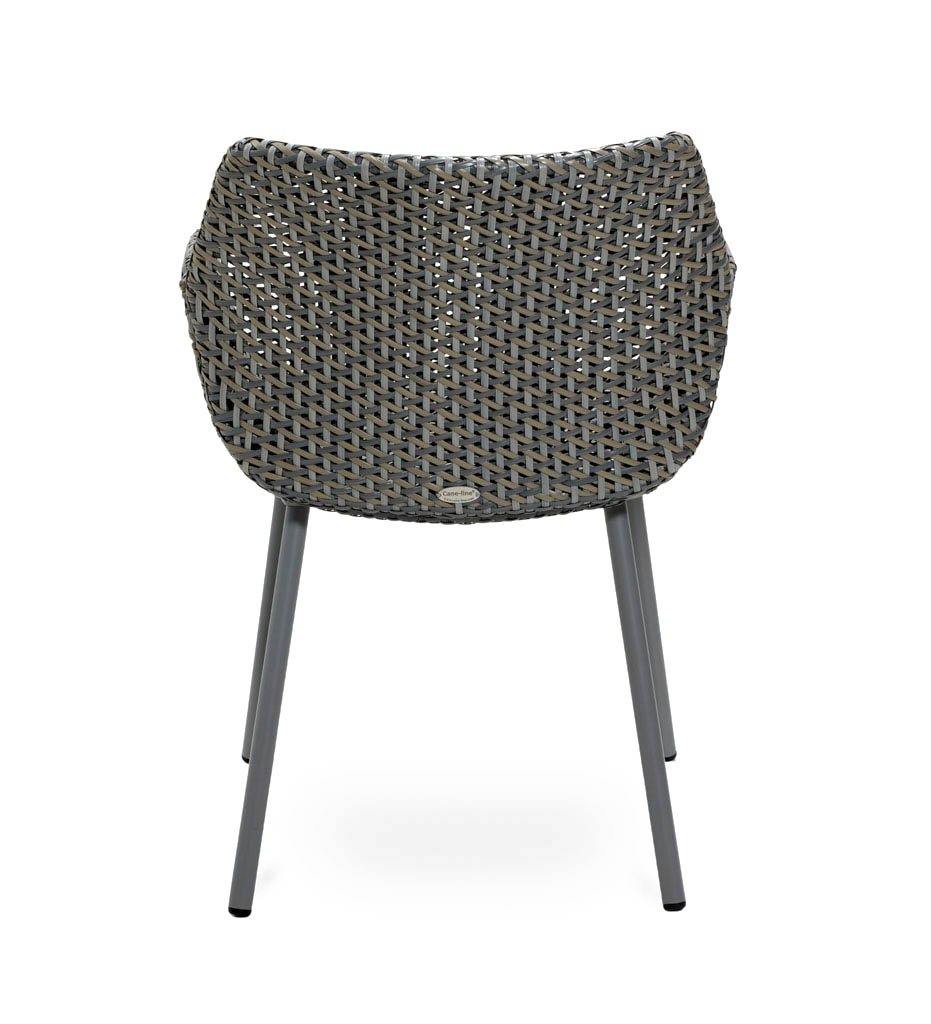 Cane-line Vibe Outdoor Dining Arm Chair in Light Grey, Grey, Taupe All Weather Weave 5406AIIGT