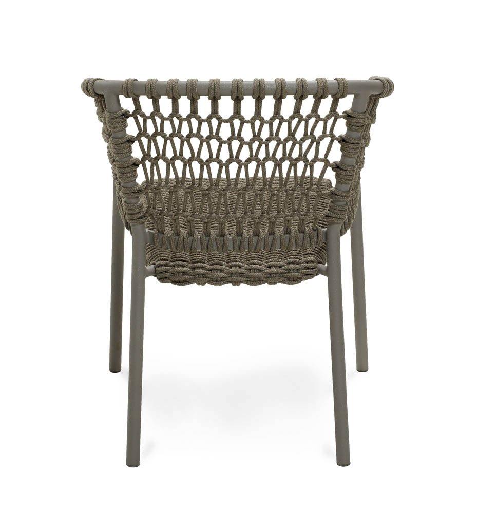 Cane-line Ocean Outdoor Dining Arm Chair with Taupe Rope Cushions 5417ROT