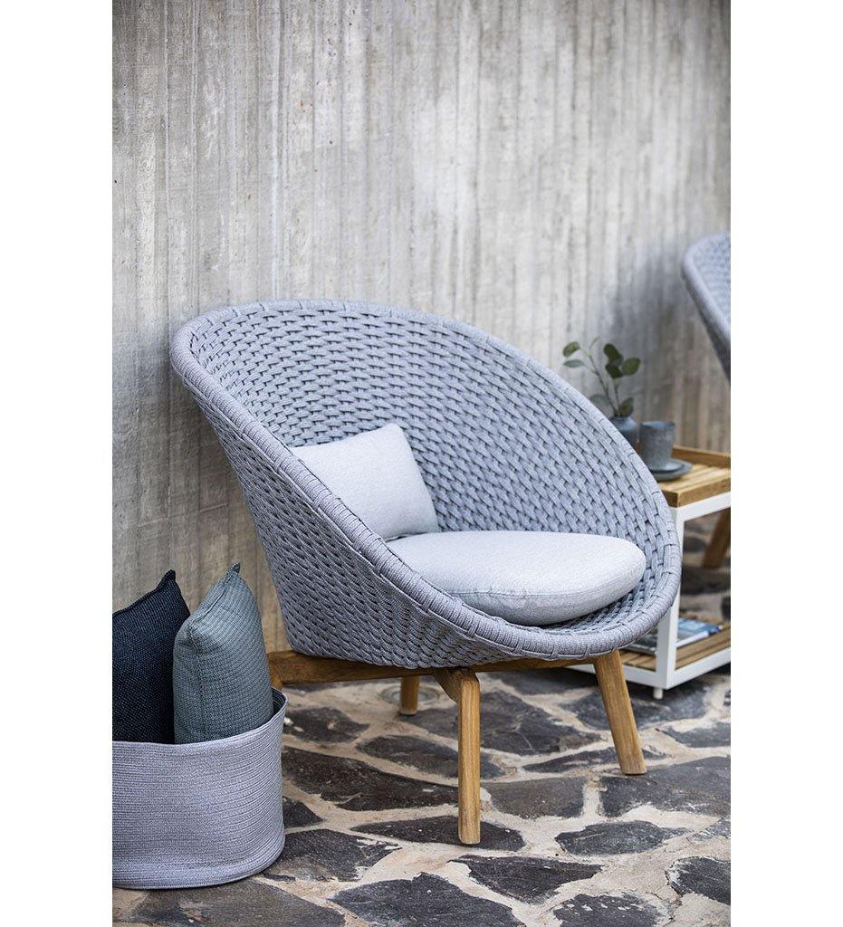 lifestyle, Cane-Line Peacock Lounge Chair - Teak Outdoor Rope