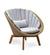 Cane-line Peacock Natural All Weather Rattan and Teak Outdoor Lounge Chair with Teak Legs 5459UT with Light Grey Cushions YSN96