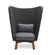 Cane-line Peacock Highback Lounge Chair with Dark Grey Rope, Teak Legs, and Grey Cushions  5460RODGT YSN95