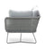 Cane-line Horizon Outdoor 2 Seater Sofa Sectional Left Arm with Light Grey All Weather Weave and Light Grey Cushions 125505LISL