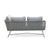 Cane-line Horizon Outdoor 2 Seater Sofa Sectional Left Arm with Light Grey All Weather Weave and Light Grey Cushions 125505LISL