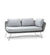 Cane-Line Horizon 2-Seater Sofa - Left,image:Light Grey LI # 5505LISL