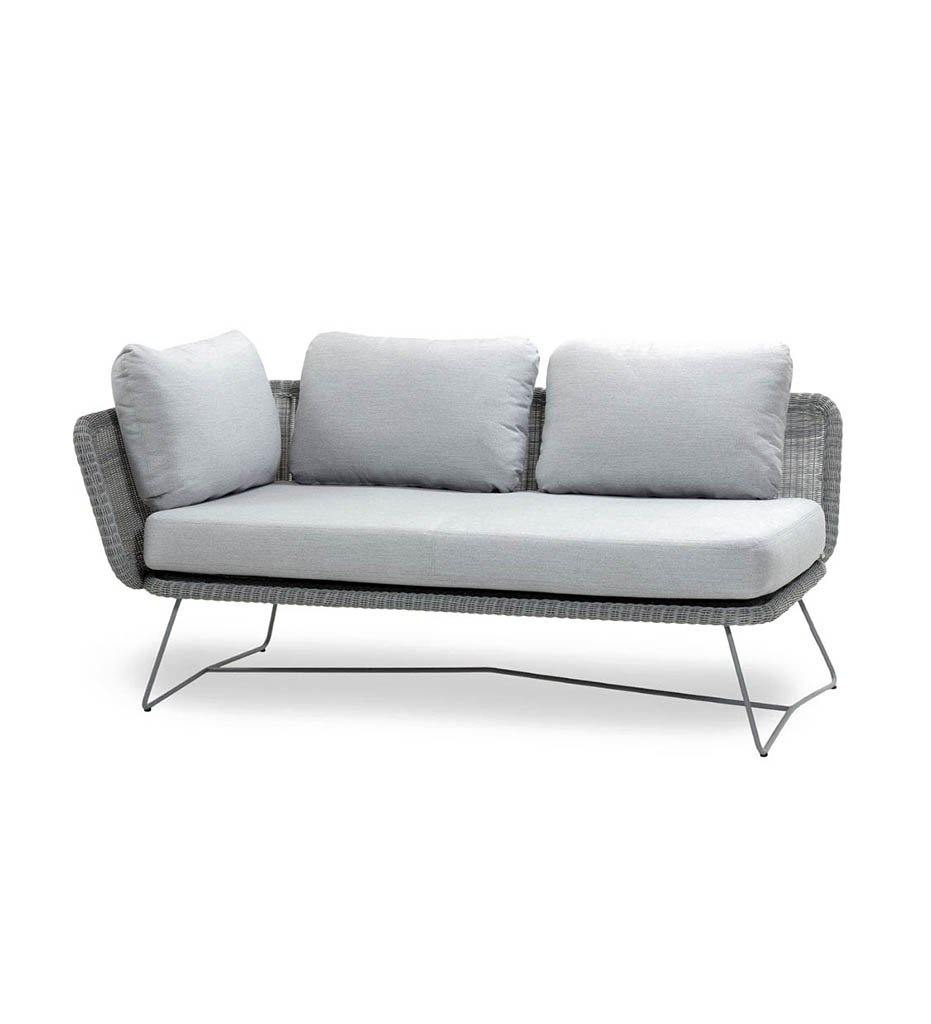 Cane-Line Horizon 2-Seater Sofa - Right,image:Light Grey LI # 5506LISL