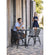 lifestyle, Cane-line Blend Outdoor Dining Arm Chair in Lava Grey Aluminum 57430AL