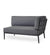 Cane-Line Conic 2-Seater Sofa - Left,image:Lava Grey-Grey AG-AITG # 8533AITG