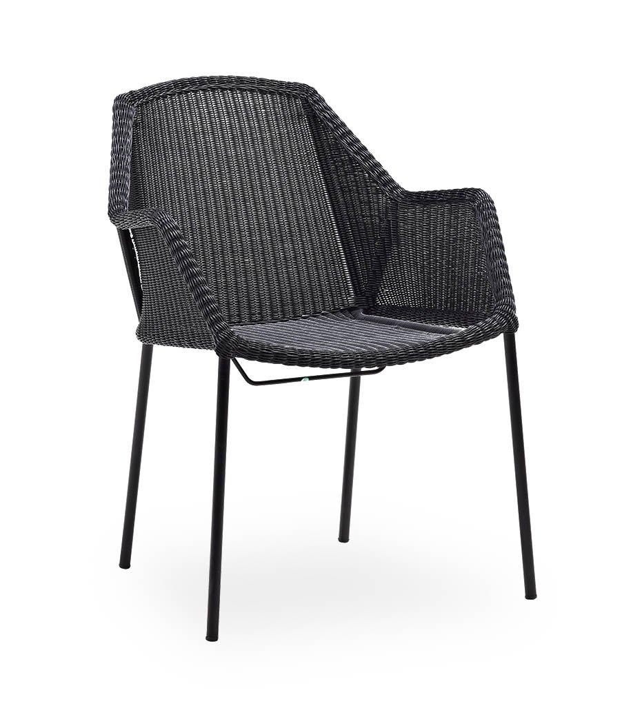 Cane-line Breeze Dining Chair-Stackable,image:Black LS # 5464LS
