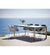 lifestyle, Cane-line Edge Extension Stainless Steel Base Outdoor Dining Table with Concrete Grey Ceramic Top 5032ST
