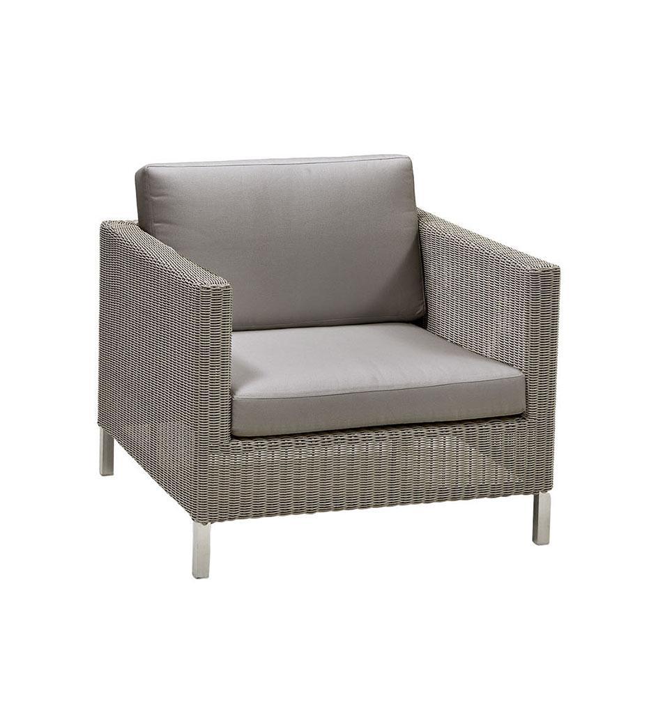 Cane-line Connect Outdoor Lounge Chair in Taupe All Weather Weave and Taupe Cushions 5499T YS97